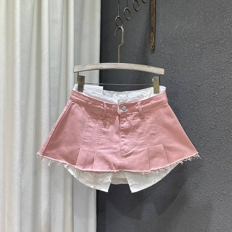 Title 4, Saia A-line Solta Patchwork Nicho Irregular Fal...