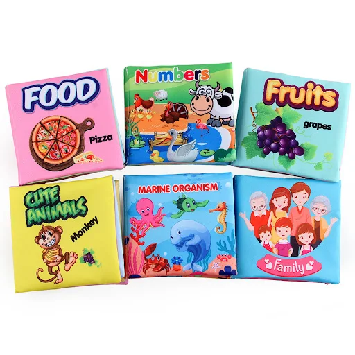 Title 2, Livro de Pano Infantil Antirrasgo para Educação...