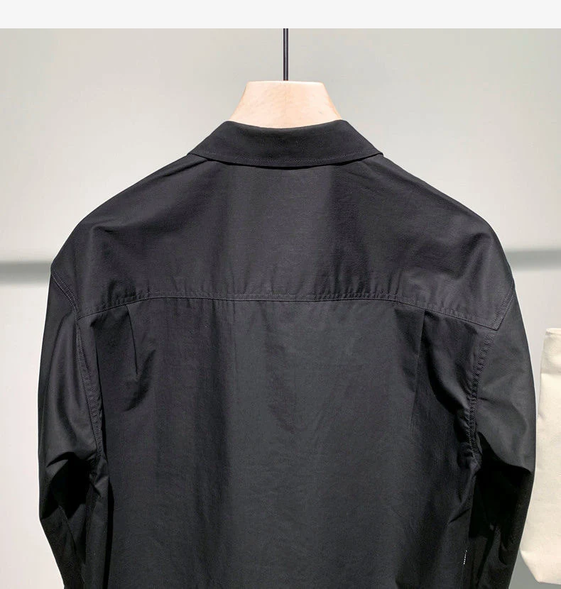 Title 2, Camisa de moda masculina com costura, solta e m...