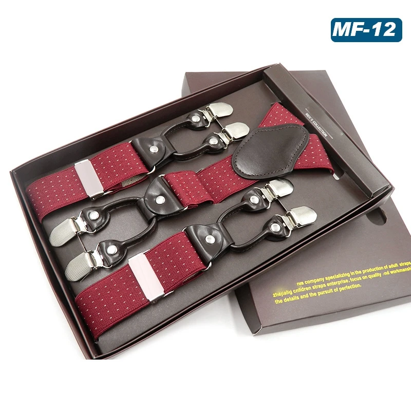 Title 12, Multicolor Elastic 6 Clip Mens Strap. Secure a...