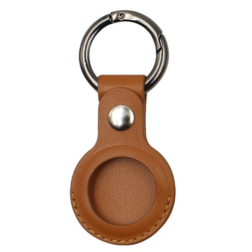 Title 5, Apple Compatible Airtag Leather Case with Keych...