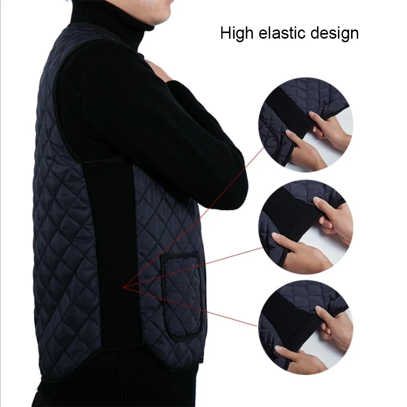 Colete térmico inteligente Bluetooth Aquecimento Vestível Controle remoto de temperatura Colete quente para aquecer o corpo Conforto no inverno — foto 8