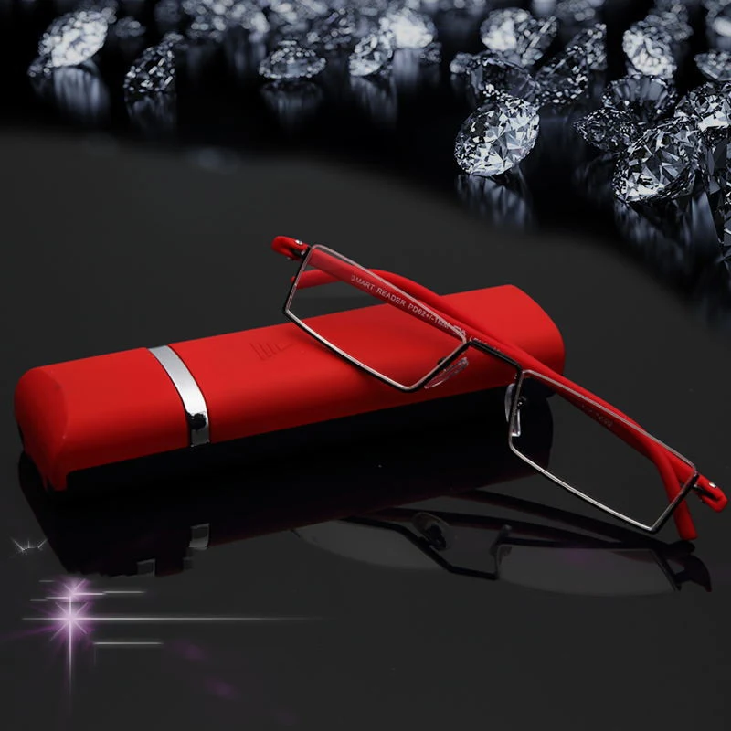 Lightweight Half Frame Prescription Reading Glasses with Case for clear vision and comfortable reading. Stylish and prac — photo 5
