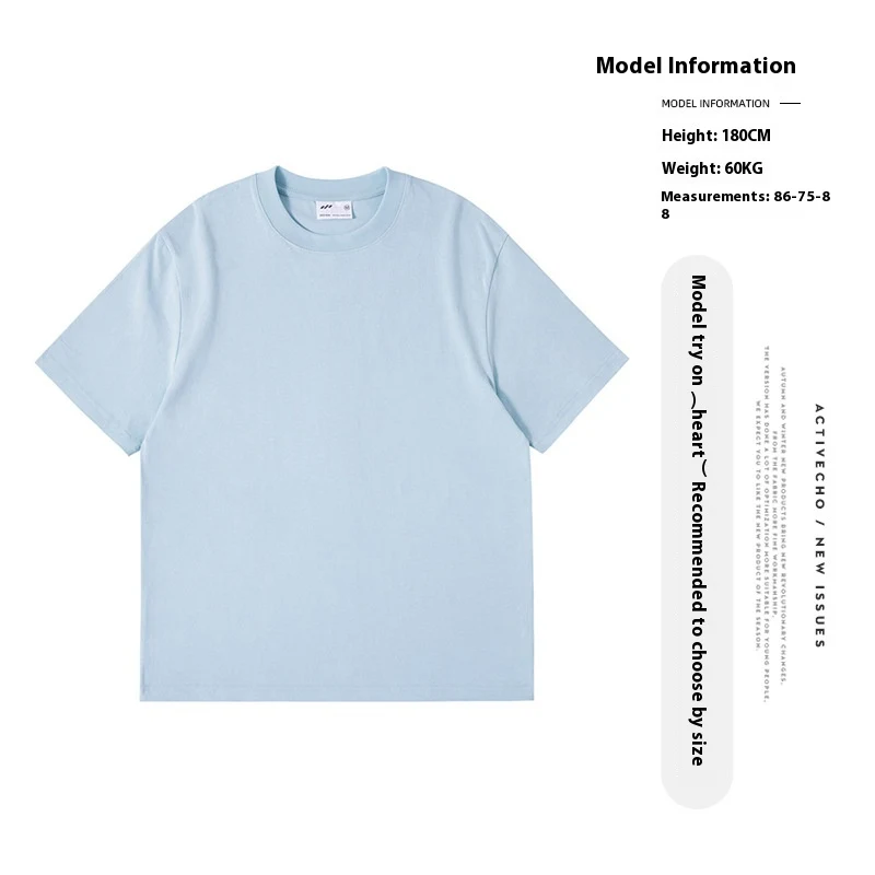 Loose Cotton Double Yarn Solid Color Half Sleeve Bottoming Shirt. A comfortable and versatile base layer for everyday we — photo 11