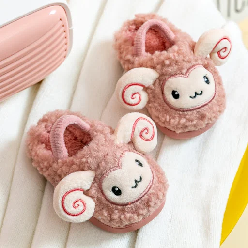 Title 7, Childrens Home Slippers Winter Cartoon Sheep B...