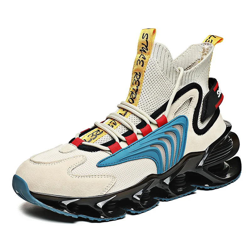 Zapatillas de running para hombre con malla de alta permeabilidad, amortiguación y diseño de cuchilla para ocio y deporte — foto 2