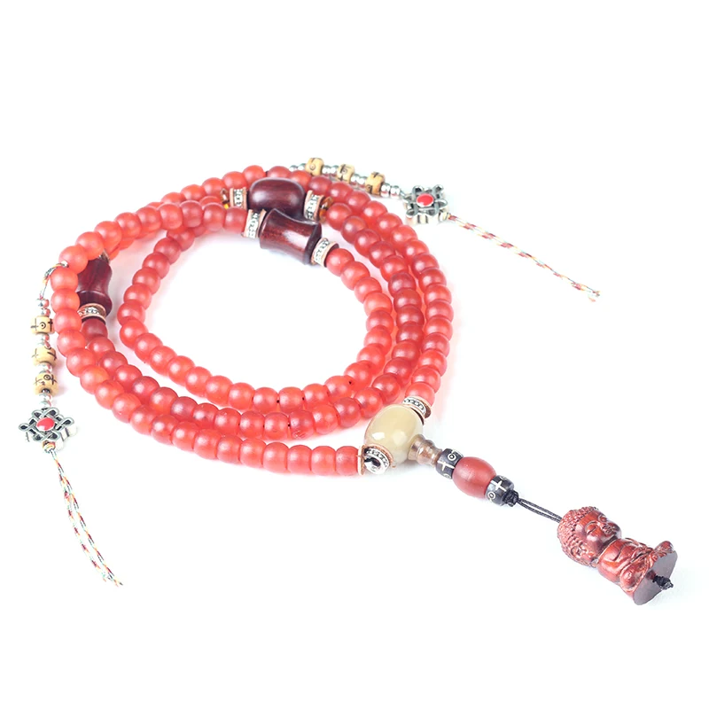 Chifres vermelhos e contas de oração pulseira — foto 1