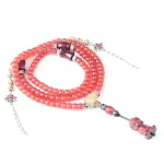Chifres vermelhos e contas de oração pulseira — foto 1