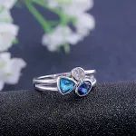 Anel de diamante irregular tricolor uma joia diferenciada com três cores vibrantes, ideal para expressar sua personalidade e celebrar momentos especiais. — foto 5