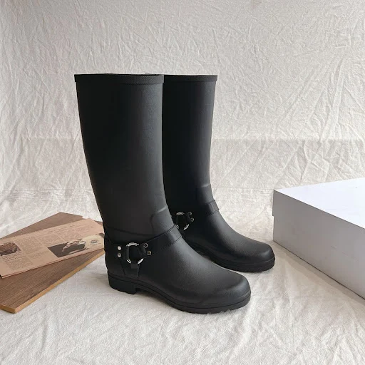 Title 13, Waterproof Below The Knee Buckle Knight Boots –...