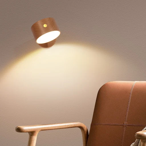 Title 2, Simple Wooden Bedside Lamp for Bedroom. Provide...