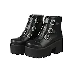 Belt Buckle Side Zipper High Heel Stage Boots Platform Shoes. Elevate your performance and stage presence with these sty — photo 2