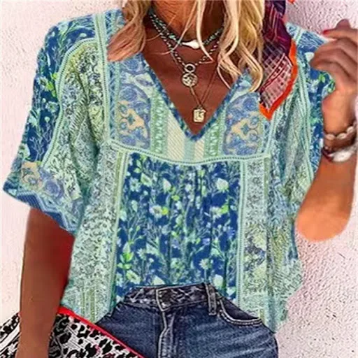 Title 2, Fashion Womens Pullover Print Shirt