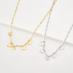 Colar com pingente de prata S925 estrela e lua em diversos formatos. Um acessório elegante e moderno para realçar seu visual e brilhar. — foto 2