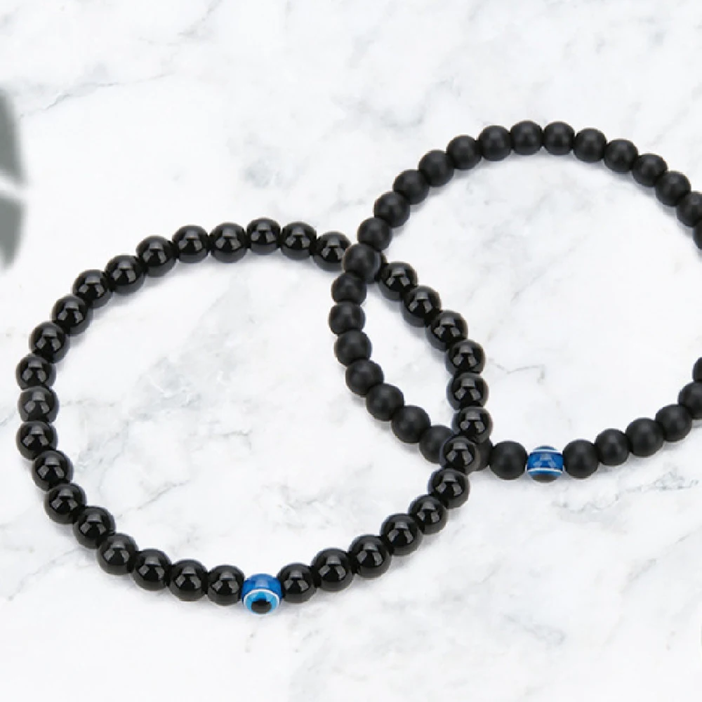 Pulseira Artesanal com Contas de Ágata Negra Natural Olho do Diabo Oferece Proteção e Equilíbrio Energético. Desfrute elegância e poder. — foto 9