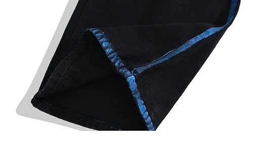 Title 9, Tie-dyed Patchwork Jeans Straight Casual Trouse...