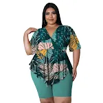 Bohemia Printed Sexy Outfit Plus Size Disfruta del verano con estilo. Ajuste cómodo, estampado vibrante, ideal para la playa o una noche especial. — foto 4