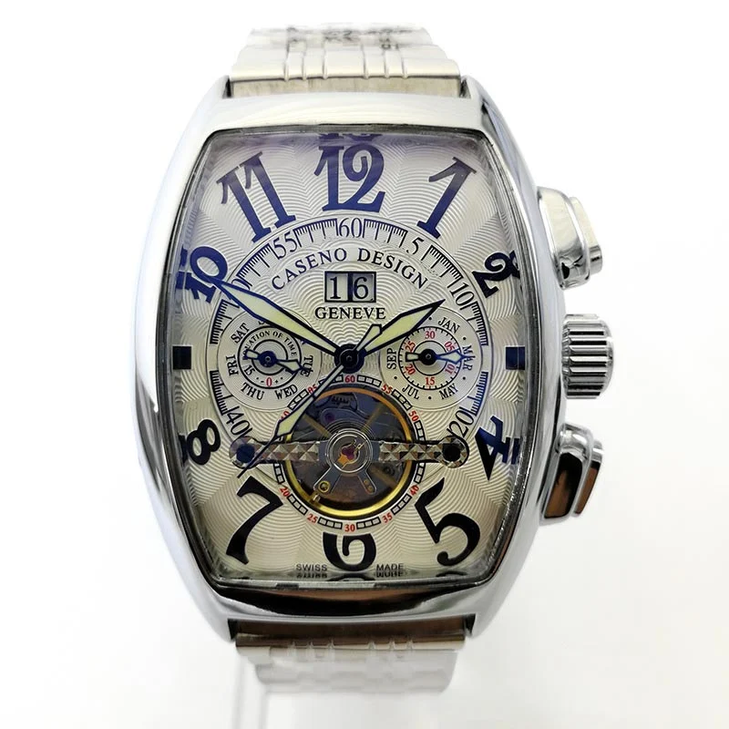 Title 4, Relógio masculino mecânico automático Tourbillo...
