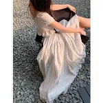 Conjunto de Vestido Longo de Primavera para Meninas, Cintura Alta, Confortável e Charmoso, Ideal para um Visual Moderno e Fresco na Primavera. — foto 9