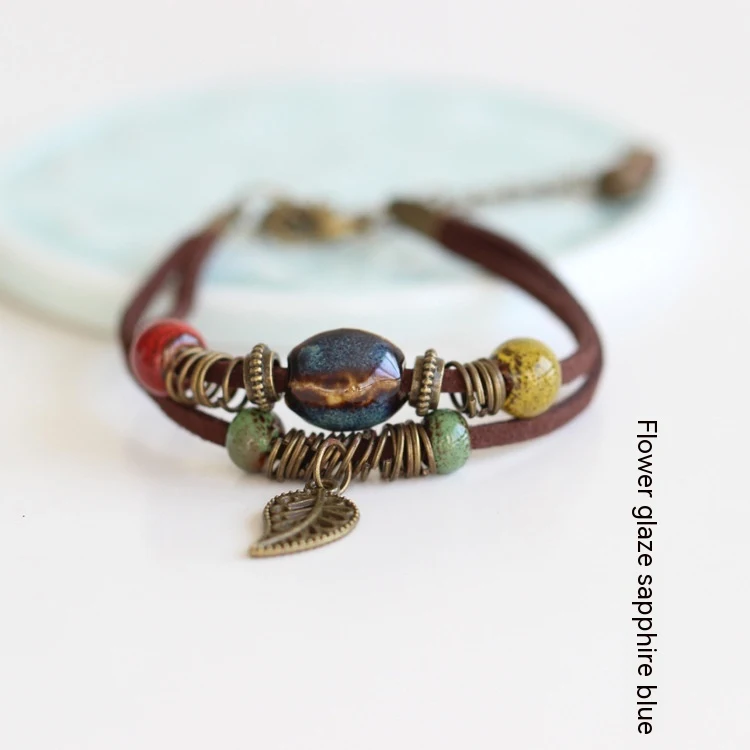 Pulseira de cerâmica tecida para mulheres e amigas, joia pequena e popular, perfeita para um visual charmoso e moderno. — foto 2