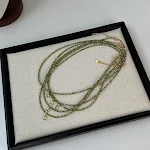Colar com Pingente de Cristal Natural Verde Zircônia para Mulher Joia Fashion Elegante Presente Ideal e Sofisticado — foto 4