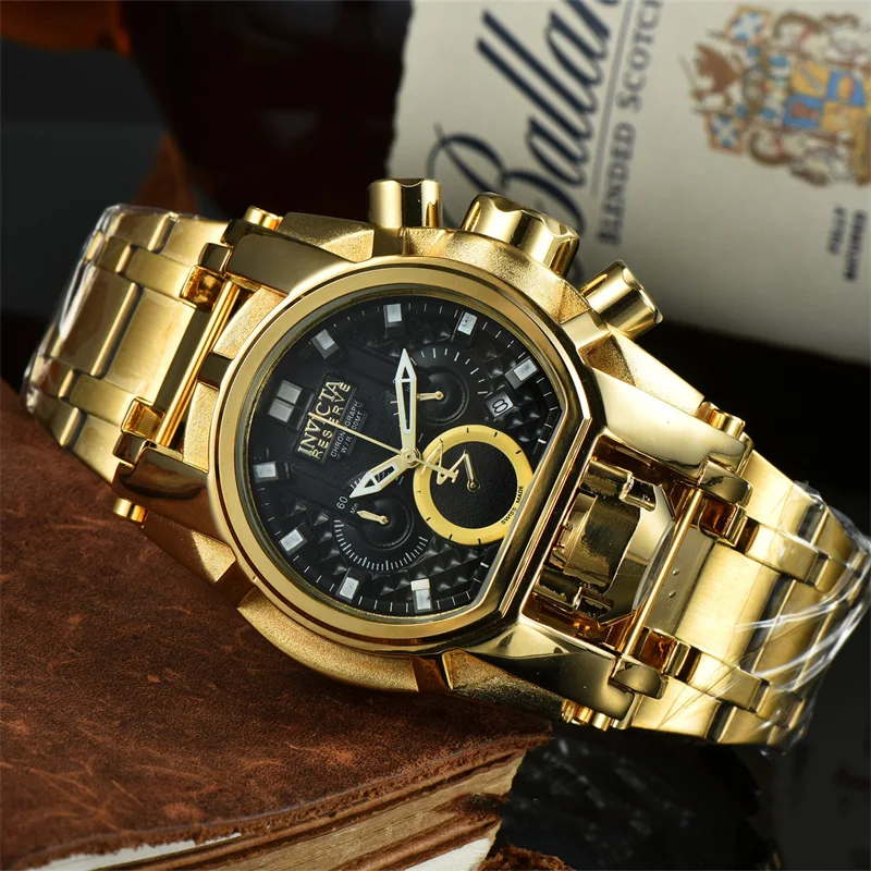 Moda masculina grande Dial de 6 manos Reloj de cuarzo — foto 5
