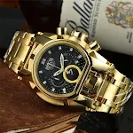 Moda masculina grande Dial de 6 manos Reloj de cuarzo — foto 5
