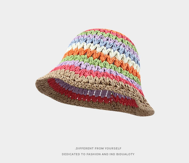 Title 2, Rainbow Straw Bucket Hat Bucket Hat