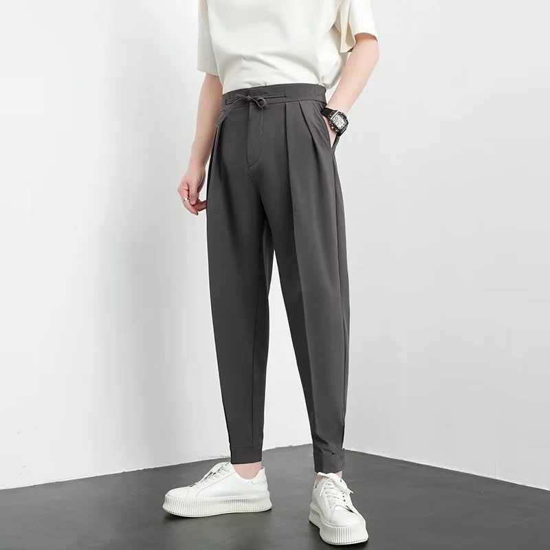 Heren Zomer Slim Fit Casual Broeken, Lichtgewicht en Ademend, Ideaal voor Warme Dagen, Zorgt voor een Casual en Comfortabele Uitstraling, Zomerstijl — foto 7