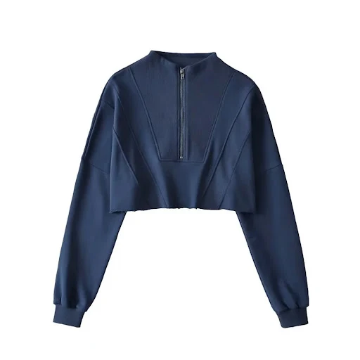 Title 2, Halbloser Damen-Pullover mit Reißverschluss, ei...