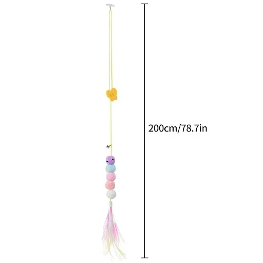 Interactive Cat Toy Hanging Simulation Cat Game Funny Self-hey Interactive Toys for Kitten Playing Teaser Wand Games Cat — photo 1