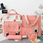 Conjunto de mochila impermeável versátil de moda feminina. Perfeito para mulheres modernas. Leve tudo com segurança e estilo em qualquer clima. — foto 7