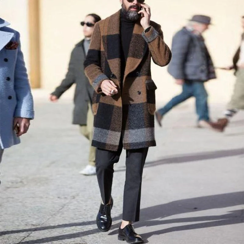 Slim-fit lapel single-breasted woolen coat, offering a stylish and warm experience. Experience comfort and sophisticatio — photo 2