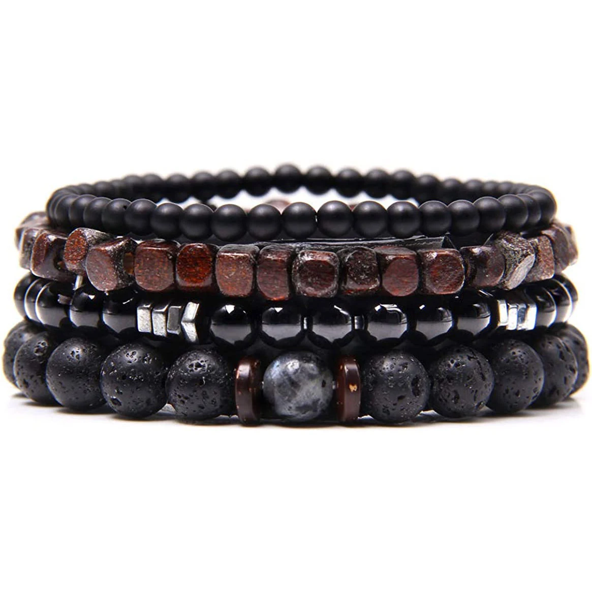 Pulseira de couro multicamadas com personalidade fashion Acessório de moda para homens e mulheres Design elegante e versátil Joia marcante — foto 6