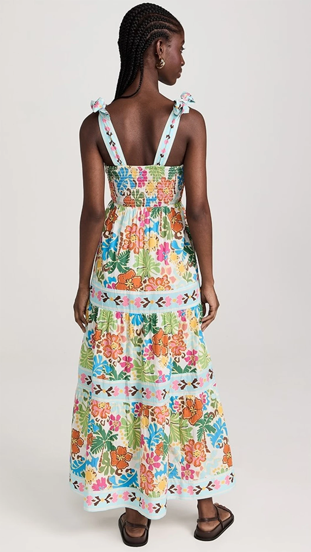 Title 12, High Waist Plant Print Womens Suspender Dress