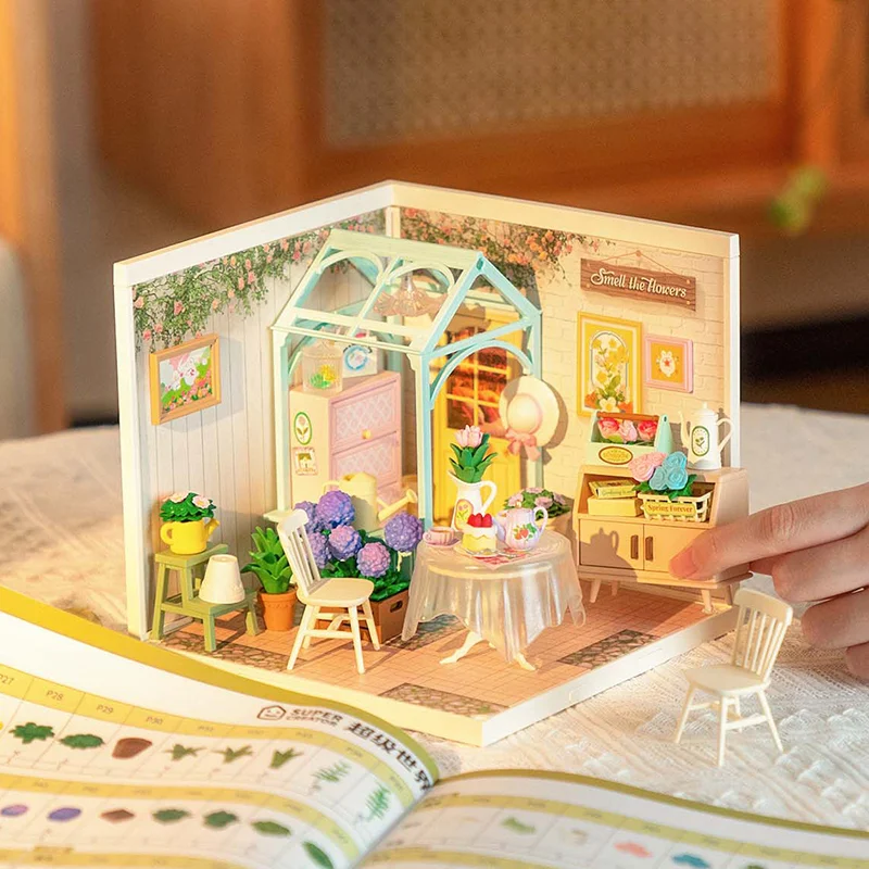 ROBOTIME Kit Casa Miniatura DIY Casinha de Bonecas Modelo Criativo Presentes de Aniversário para Adultos Crianças — foto 7