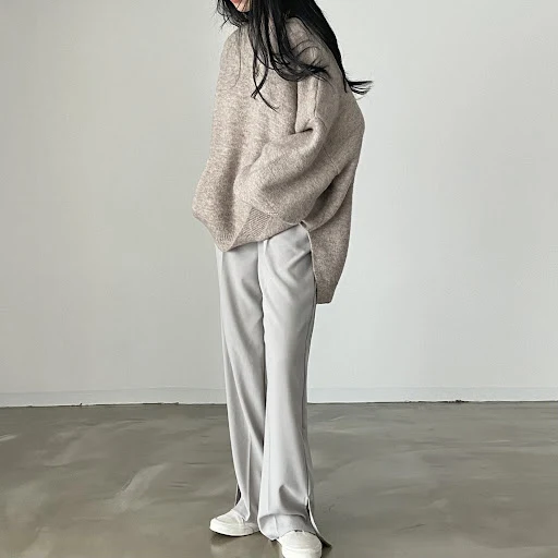 Title 7, Maglione da donna in stile coreano di media lun...