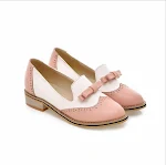 Sapatos Femininos Planos Primavera, Salto Baixo, Bico Redondo, Combinação de Cores, Conforto e Moda Feminina — foto 1