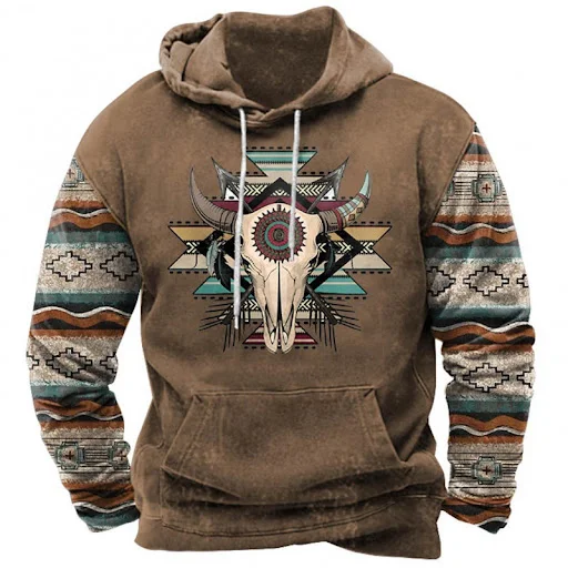 Title 3, Mens Printed Hoodie with Pockets — Comfortable...