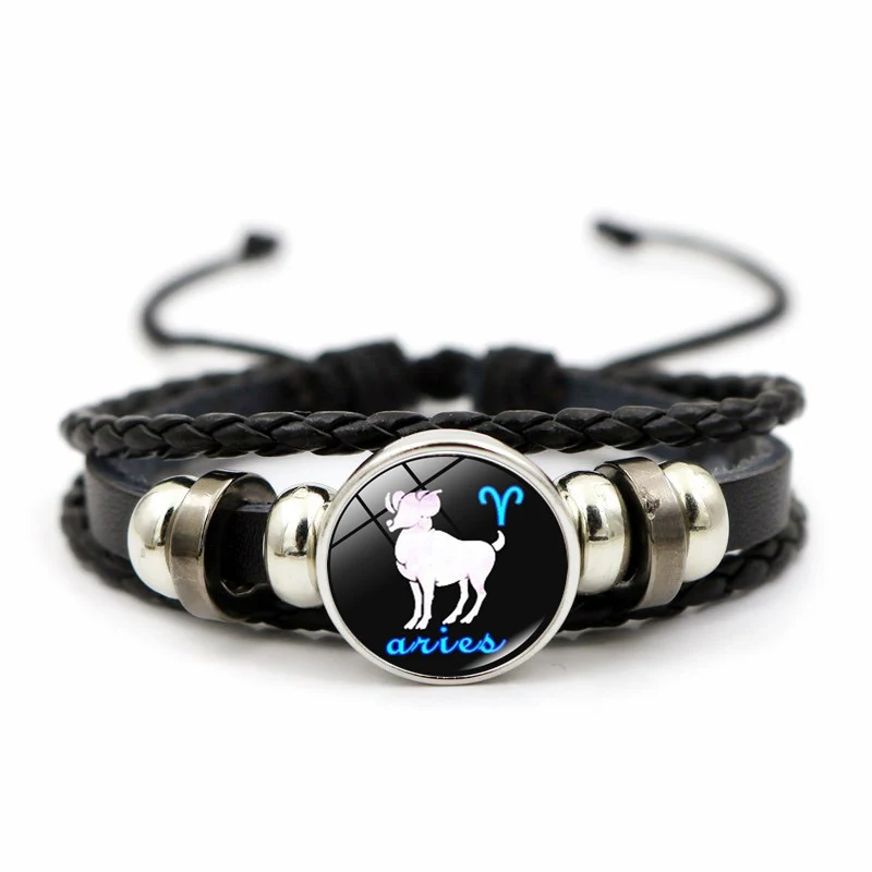 Title 11, Pulseira Gem Fashion Criativa de Couro Trançado...