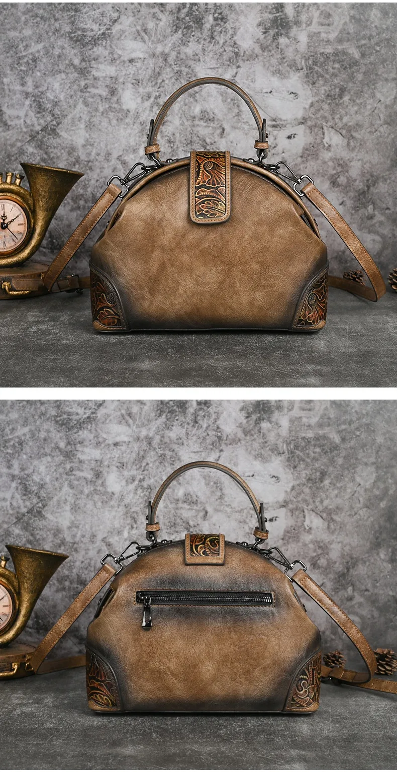 Bolsa Clip Feminina Retrô Estilo Nacional Artesanal com Cor Friccionada e Relevo Tridimensional, Exclusividade e Charme. — foto 5