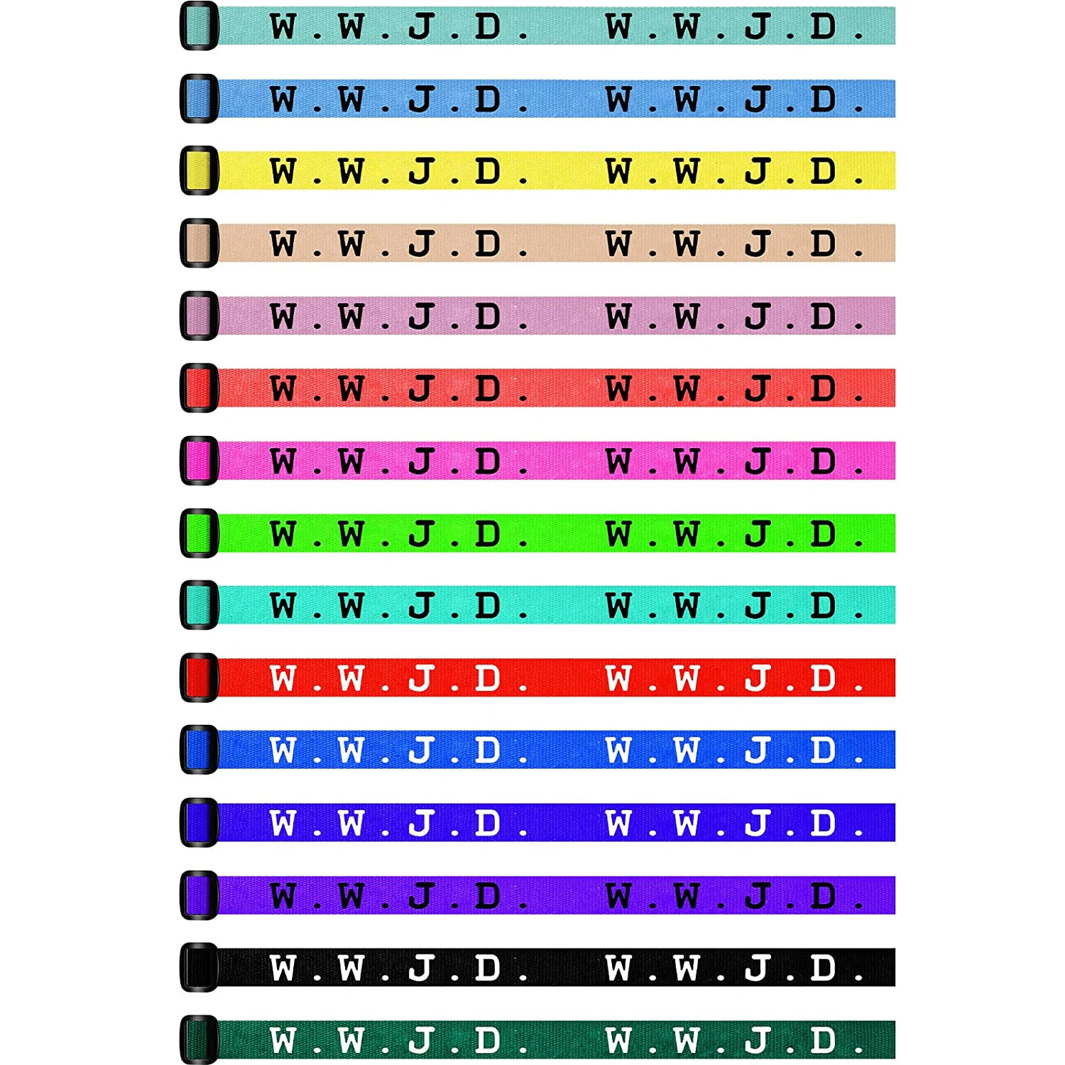 Title 8, Pulseira Ajustável com Letras Inglesas Colorida...