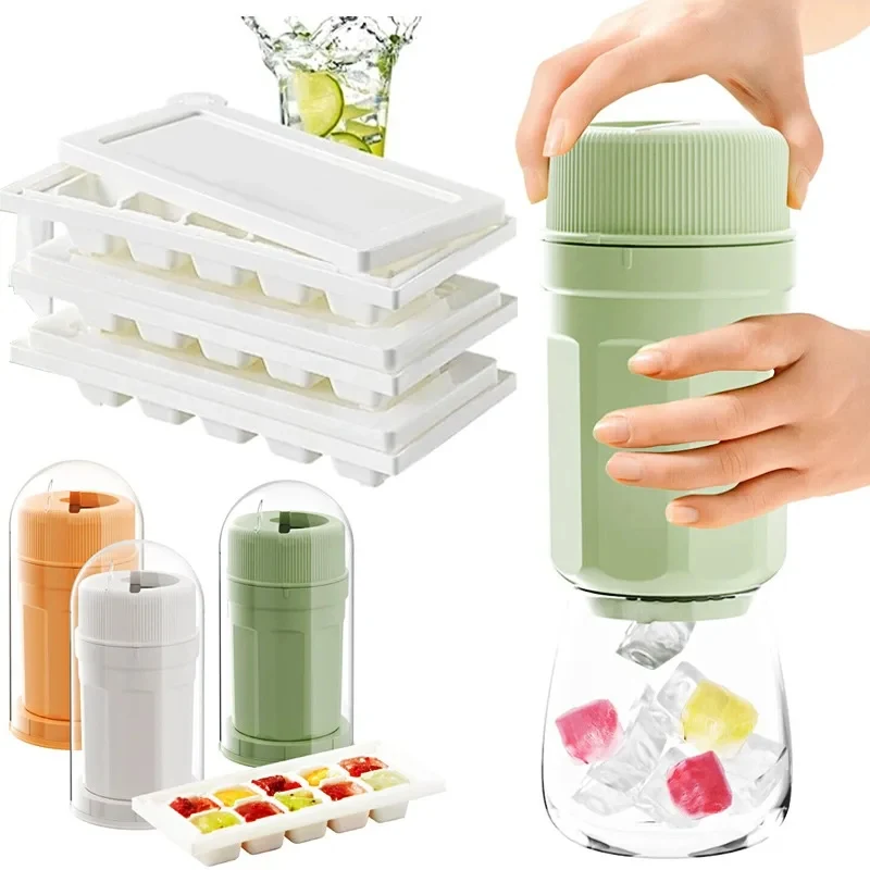 Twisting Ice Cup Rotating Release Ice Cube Tray with Cover. Easy ice removal for freezer and fridge. Rotating ice block — photo 8