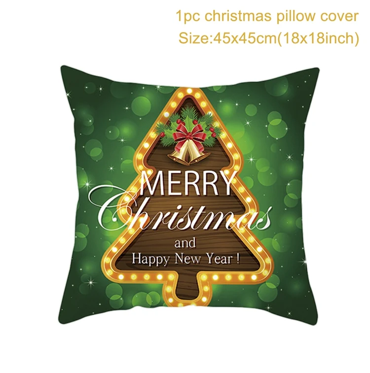 Leisure Christmas linen pillowcase for sofa decoration. Enhance your living space with this festive and comfortable pill — photo 40