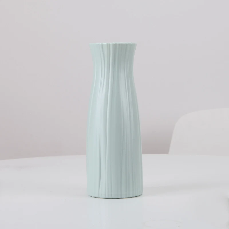 Vaso plástico moderno e simples, anti-queda, imitação cerâmica, ideal para decoração de casa. Ornamento elegante e durável. — foto 1