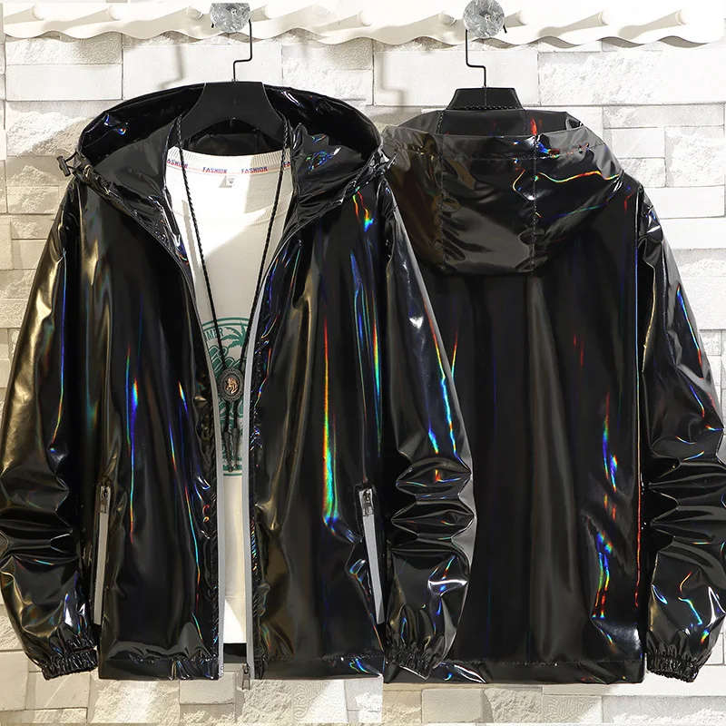 Title 2, Mens Thin Shiny Neat Print Casual Jacket. Ligh...