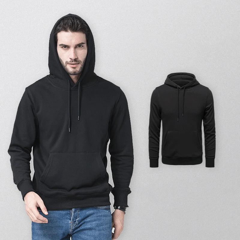 Men's Autumn and Winter Solid Color Advertising Shirt Sweater for warmth and brand promotion. Comfortable, ideal for log — photo 11