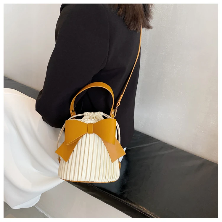 Title 10, Modeuze Bowknot Bucket Bag, eenvoudige handtas ...