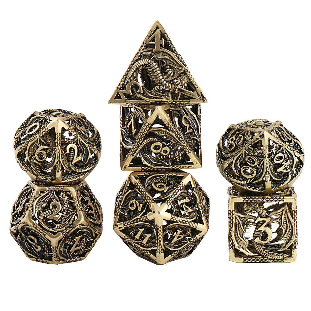 Dragon Hollow Board Game Running Group Multi-faceted Metal Dice for RPGs and tabletop games. Enhance your gameplay with — photo 5