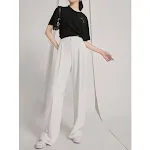 Women's High Waist Simple Casual Pants, designed to "mop the floor" with a long, flowy silhouette for a comfortable and — photo 2